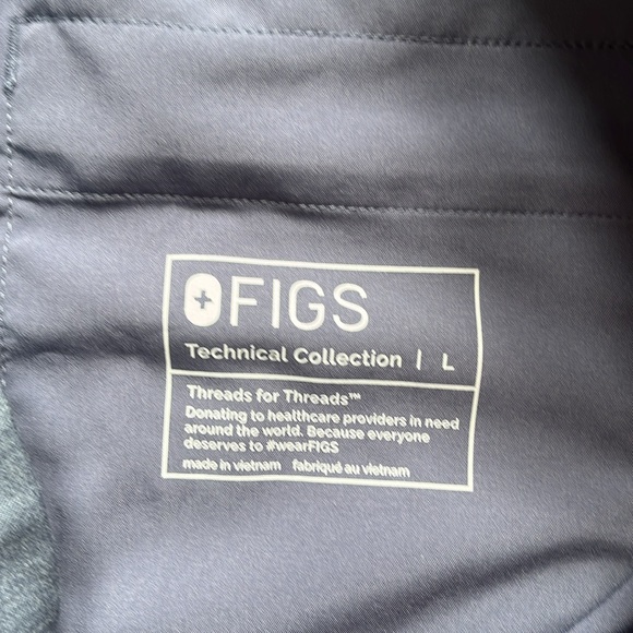 Figs NWOT size large cargo pant, Heather denim blue - Picture 4 of 7